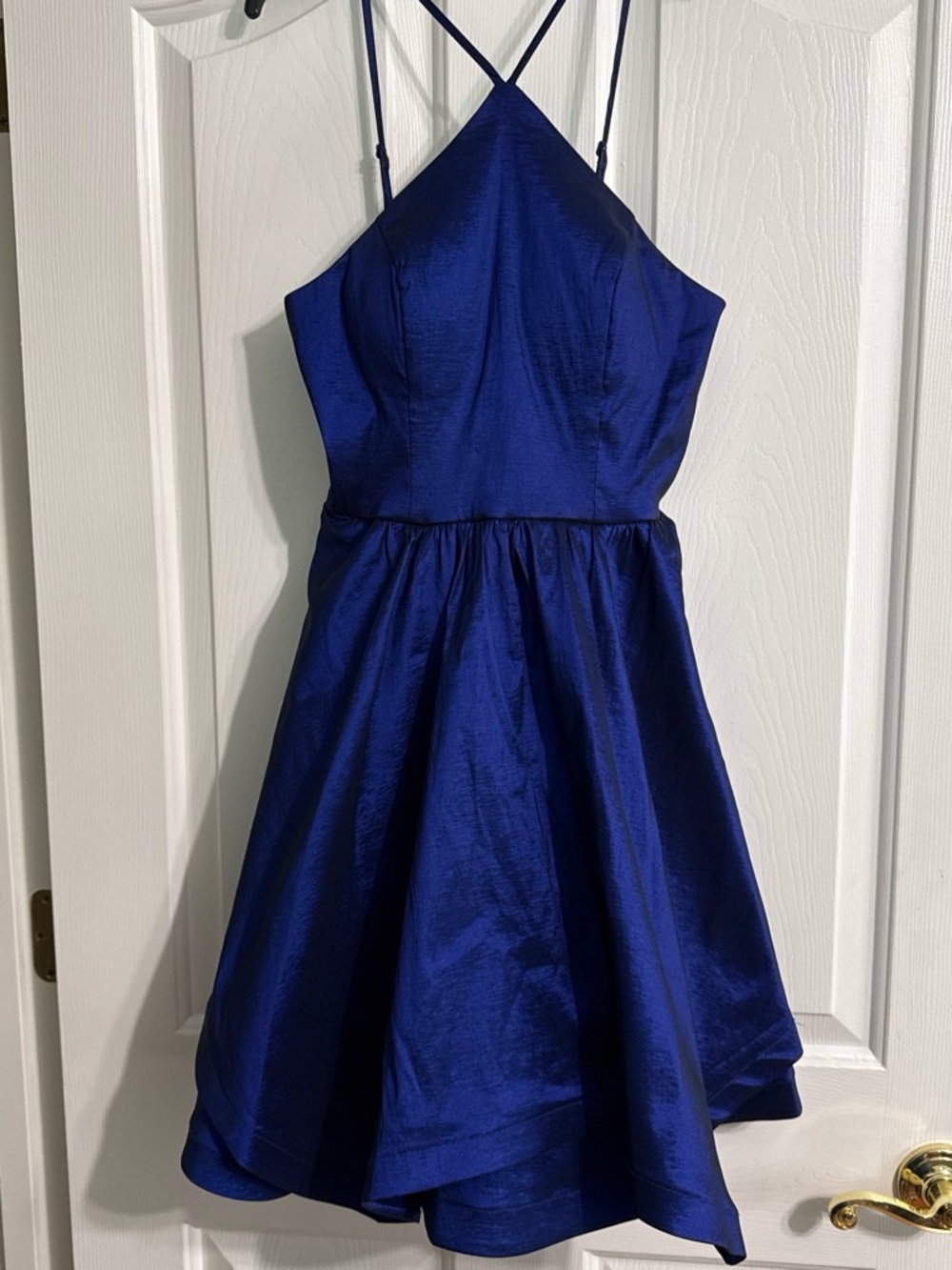 Royal Blue Party Dress with Spaghetti Straps